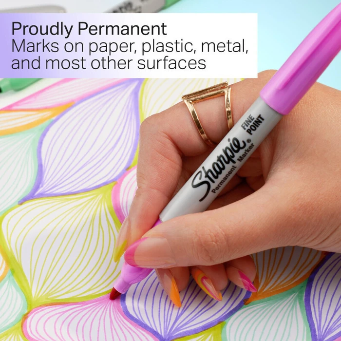 Sharpie Μαρκαδόροι Ζωγραφικής Glam Pop 1mm Λεπτοί Σετ 5 Χρωμάτων (2201774)