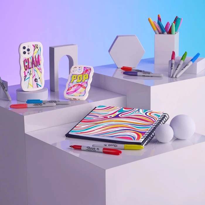 Sharpie Μαρκαδόροι Ζωγραφικής Glam Pop 1mm Λεπτοί Σετ 5 Χρωμάτων (2201774)