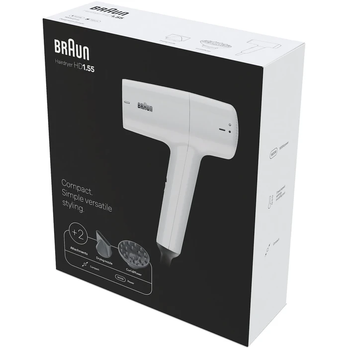 Πιστολάκι μαλλιών Braun HD 1.55 λευκό