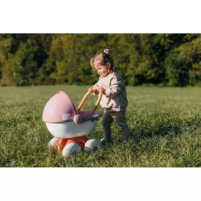 Smoby Baby Nurse καρότσι για κούκλα με πλαστική τέντα