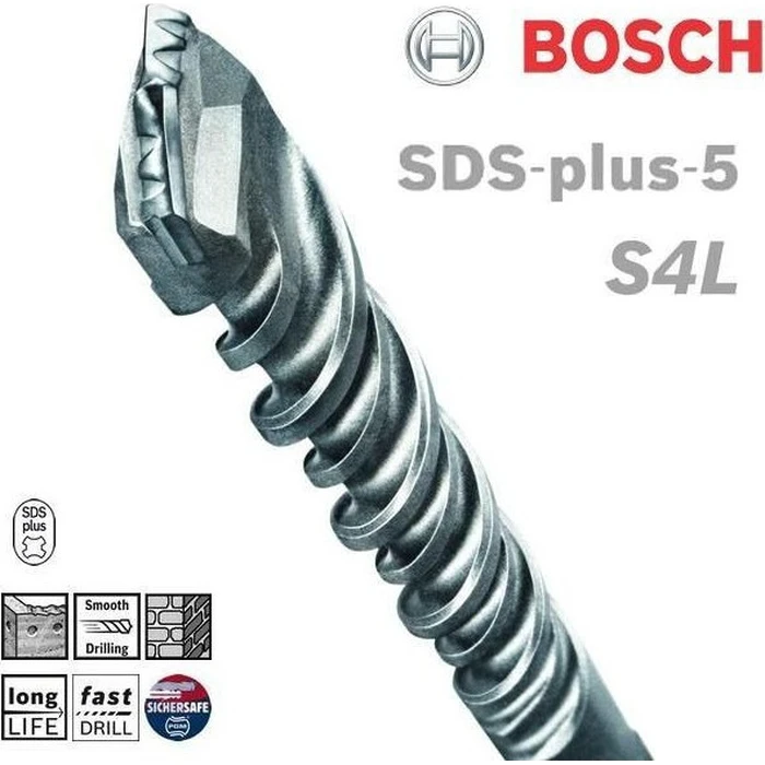 Bosch Τρυπάνι SDS-plus 10x250mm για δομικά υλικά, SDS-Plus στέλεχος - 1618596315
