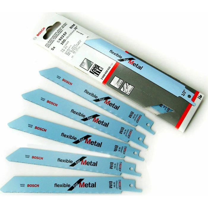 Bosch S922EF Λάμες Sabre Flexible για Μέταλλο 150mm 5τμχ