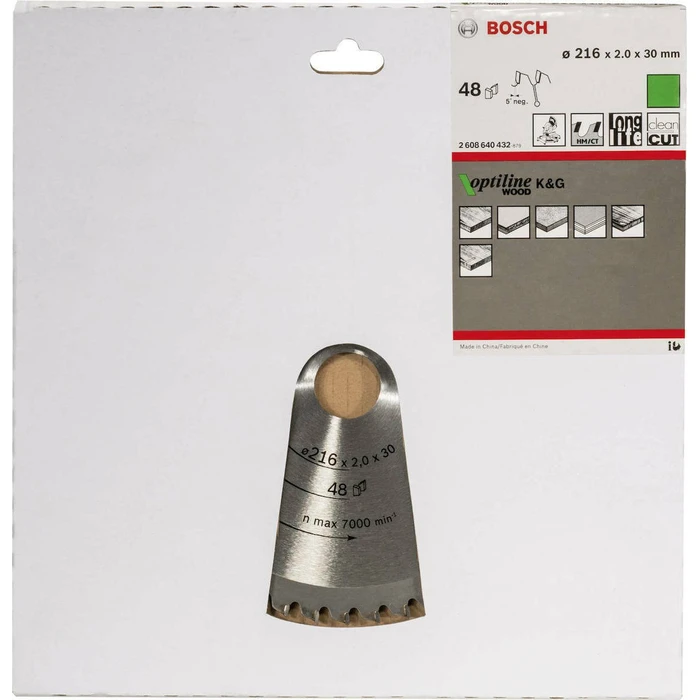 Bosch Optiline Wood Δίσκος Κοπής Ξύλου 216mm B2608640641