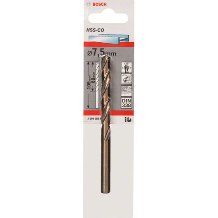 Bosch Διαμαντοτρύπανο Κοβαλτίου 7,5 mm με Κυλινδρικό Στέλεχος – Κωδ. 2608585859
