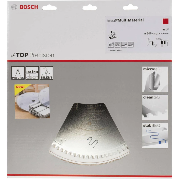 Bosch Top Precision Δίσκος Κοπής Ξύλου 305 x 30 mm 96 δόντια (2608642099)