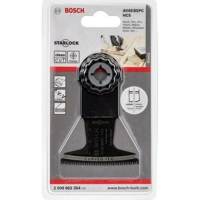 Bosch HCS AII 65 BSPC Λάμα Πολυεργαλείων για Σκληρό Ξύλο, 65 mm (2608662354)
