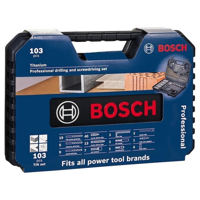 Bosch Σετ 103 Τρυπάνια HSS Τιτανίου με Εξάγωνο Στέλεχος για Μέταλλο - 2608594070