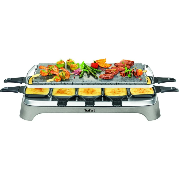 Tefal Επιτραπέζια Ηλεκτρική Ψησταριά Raclette Λείας Πλάκας 1350W PR457B12