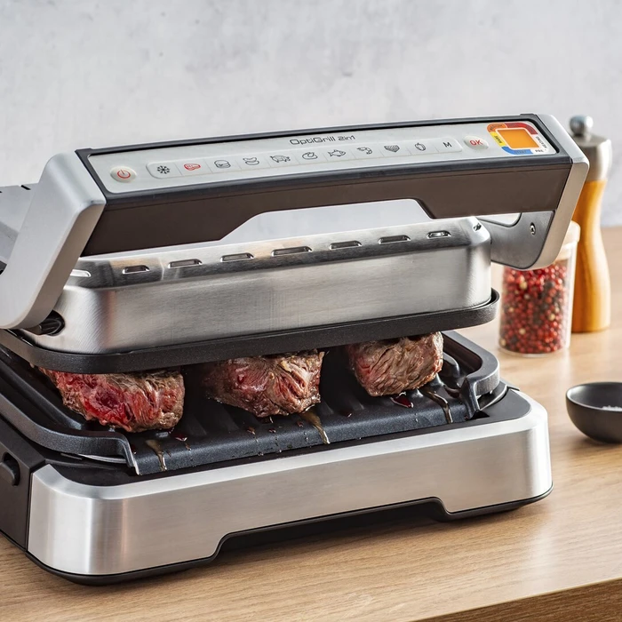 Tefal OptiGrill 2in1 GC773D (stainless steel, 2100 W)