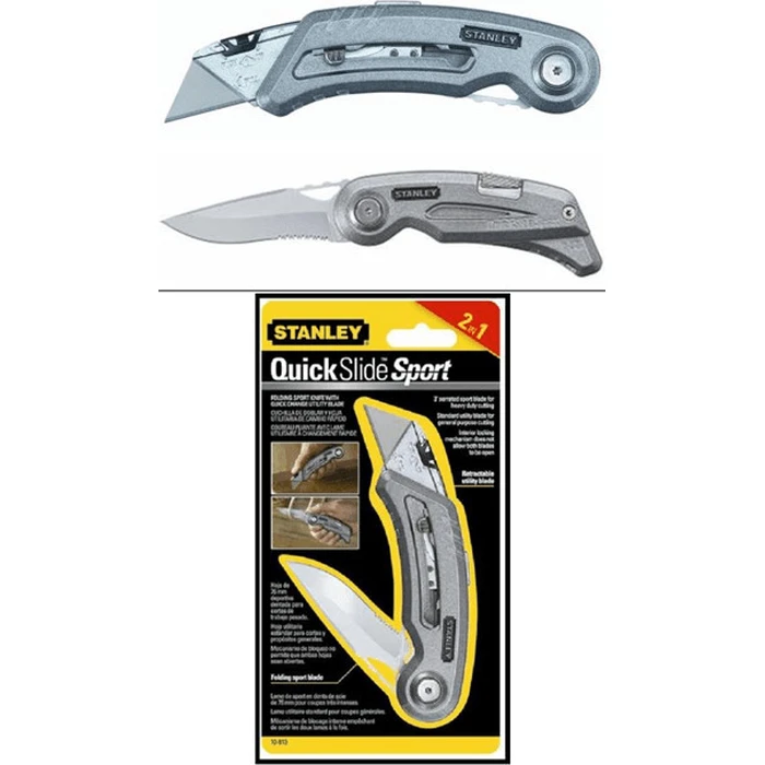 Stanley Quikslide II Folding Pocket Knife 3" (75 mm) Gray