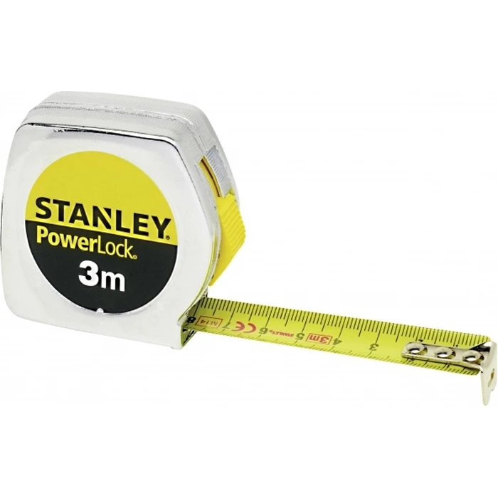 Stanley Powerlock Μετροταινία Αυτόματης Επαναφοράς 3 m x 12,7 mm (0-33-238)