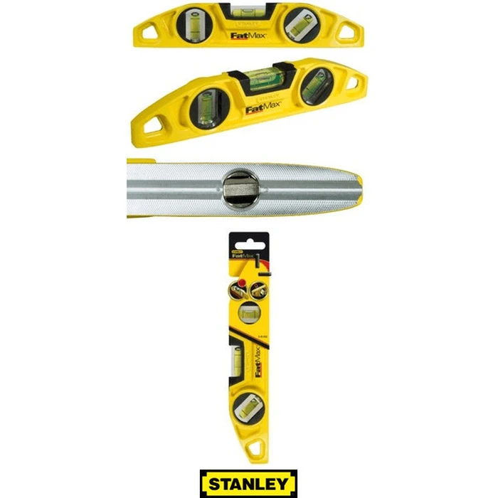 Stanley Torpedo Magnetic Aluminum Level 22 cm with 3 Vials