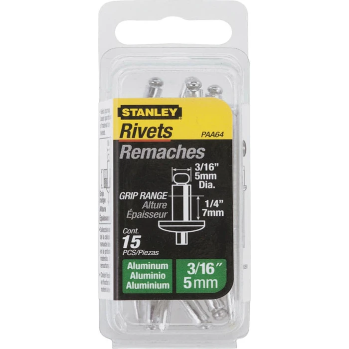 Stanley Πριτσίνια Αλουμινίου M5x9mm 15τμχ (1-PAA66T)