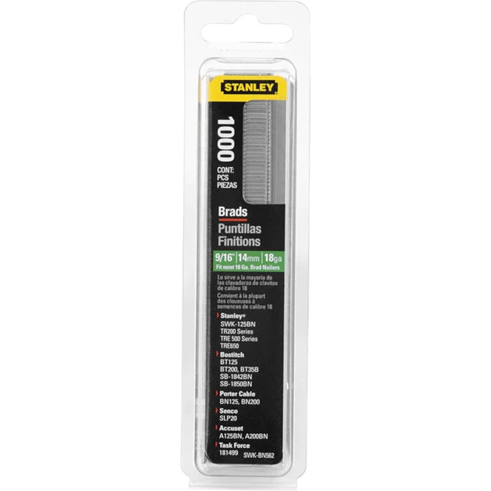 Stanley 12mm Straight Nails 1000 pcs (S1-SWK-BN050T)