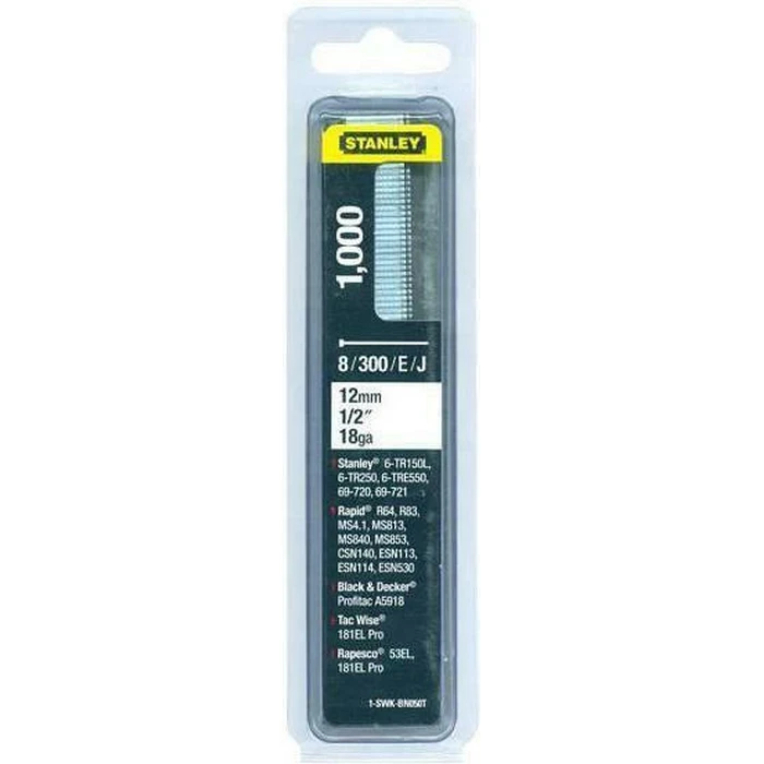 Stanley 12mm Straight Nails 1000 pcs (S1-SWK-BN050T)