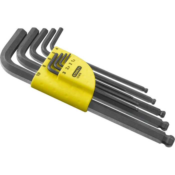 Stanley 9-piece L-Shaped Allen (Hex) Key Set 1.5-10 mm - 1-13-976