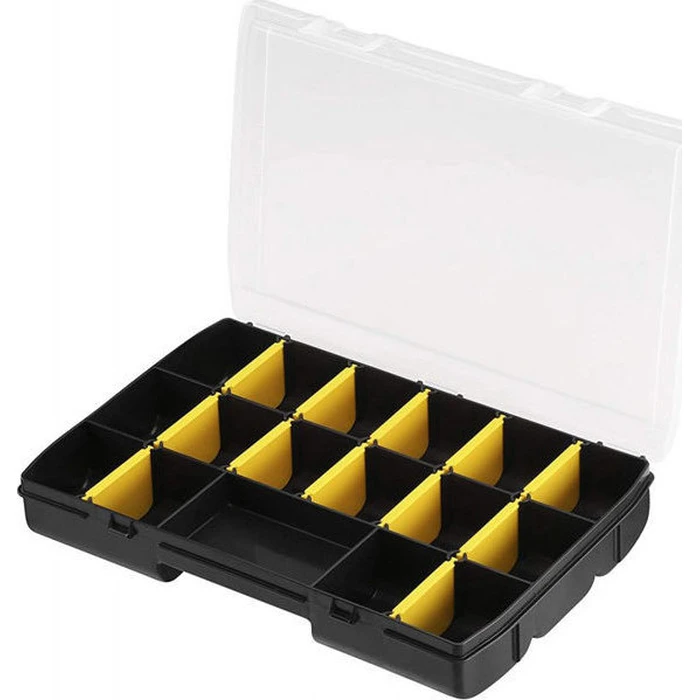 Stanley 17-Slot Tool Tray with Adjustable Dividers, Black, 27 x 19 x 4.6 cm (STST81680-1)