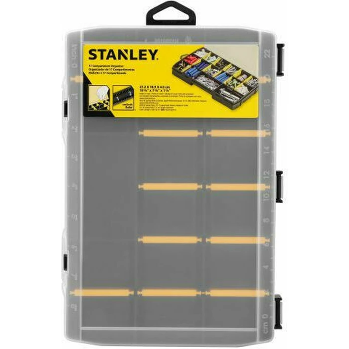 Stanley 17-Slot Tool Tray with Adjustable Dividers, Black, 27 x 19 x 4.6 cm (STST81680-1)
