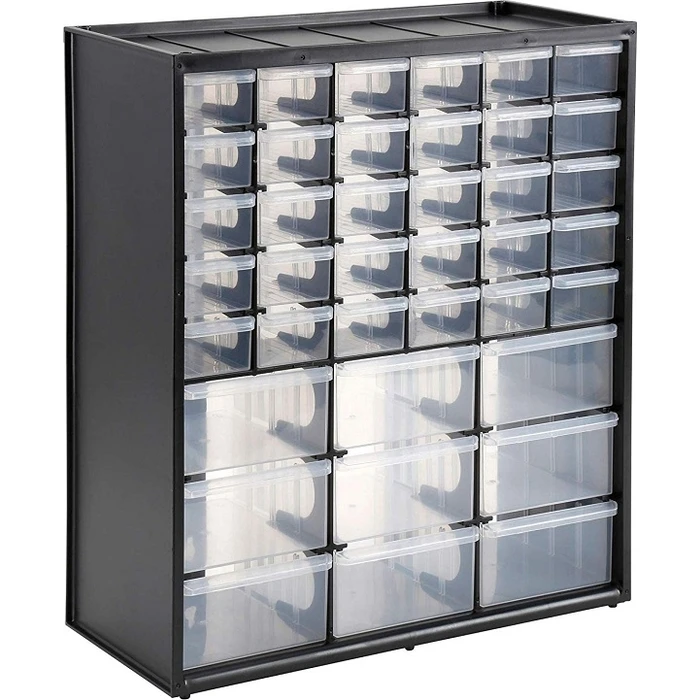 Stanley Plastic Tool Drawer Organizer, 39 Compartments, 36.5 x 16 x 45.5 cm (Model 1-93-981)