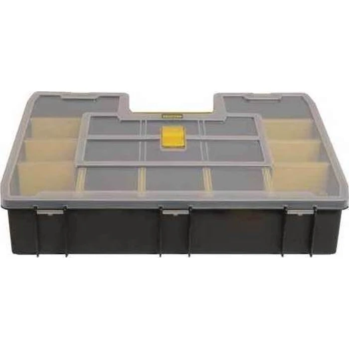 Stanley Sort Master Tool Organizer - 17 Compartments with Adjustable Dividers, Black