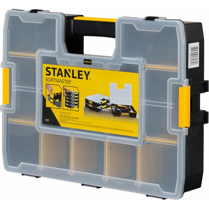 Stanley Sort Master Tool Organizer - 17 Compartments with Adjustable Dividers, Black
