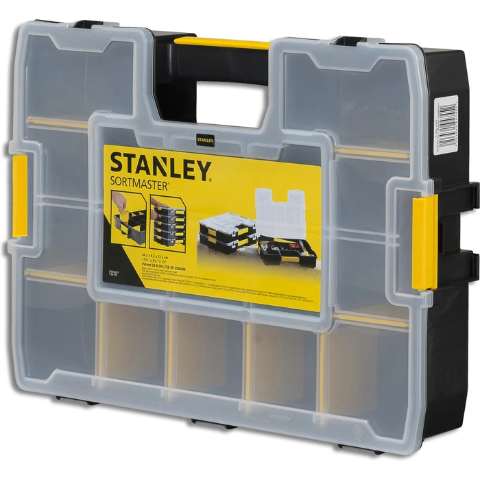 Stanley Sort Master Tool Organizer - 17 Compartments with Adjustable Dividers, Black