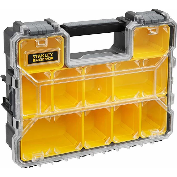 Stanley FatMax Tool Organizer 10 Compartments with Removable Boxes Yellow 44.6x35x11.6 cm 1-97-521