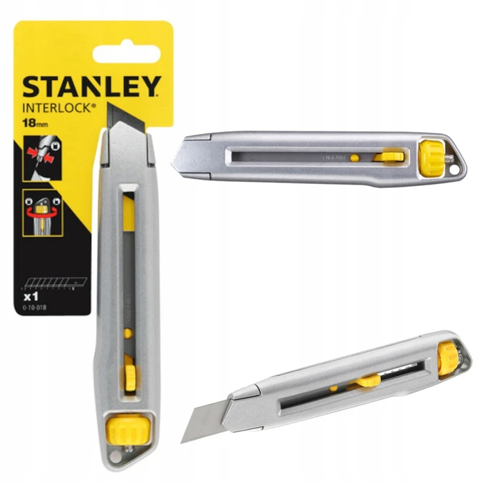Stanley Κοπίδι Φαλτσέτα Interlock Ασφαλείας με Πλαστικό Σώμα 4-10-018