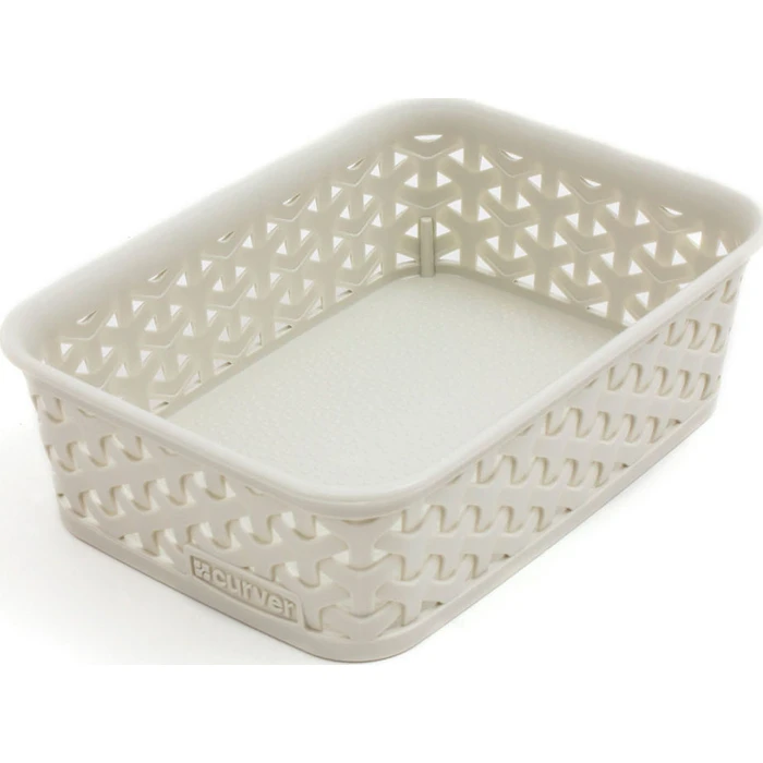 Curver Mystyle Plastic Storage Basket White 20 x 14 x 6 cm