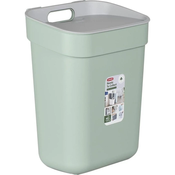 Curver Plastic Waste Bin 10L Green (251953)