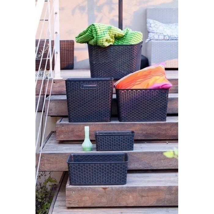 Curver Mystyle Καλάθι Αποθήκευσης Πλαστικό Μαύρο 25,5x19,6x10,3 cm
