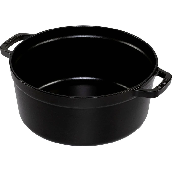 Πυρίμαχα σκεύη & γάστρες Staub στρογγυλή cocotte 26 cm μαύρη από μαντέμι