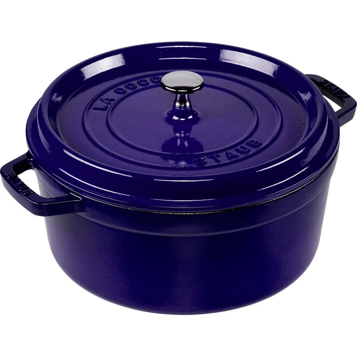 Staub La Cocotte 26cm στρογγυλή γάστρα από χυτοσίδηρο, σκούρο μπλε