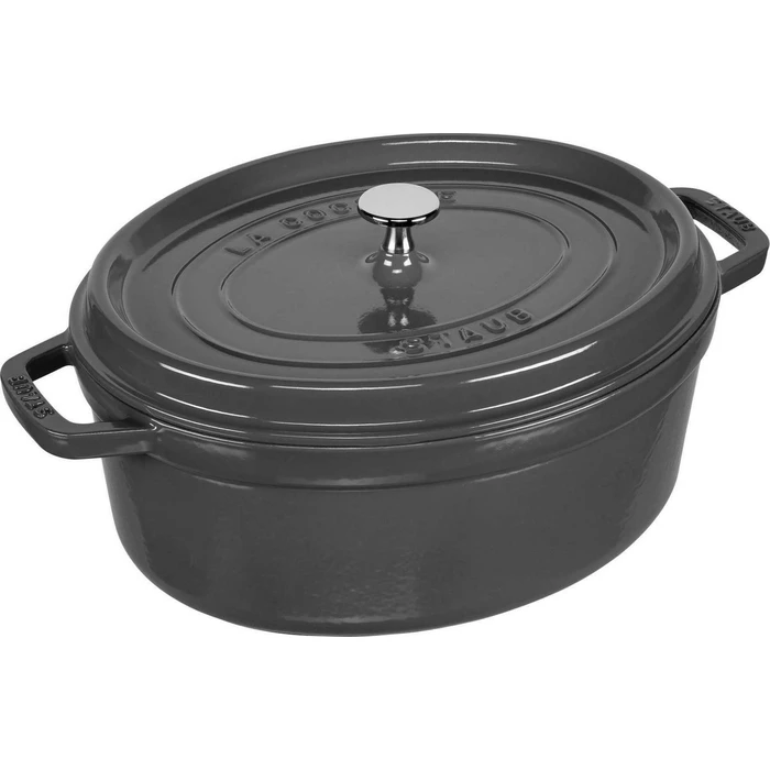 Staub La Cocotte 31 cm Oval Graphit-grau Cast Iron Casserole, 5.5 L (Model 40509-320-0)