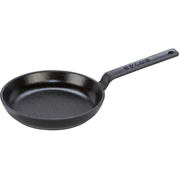Staub Μίνι Τηγάνι 12 cm Στρογγυλό, Cast Iron, Μαύρο Ματ