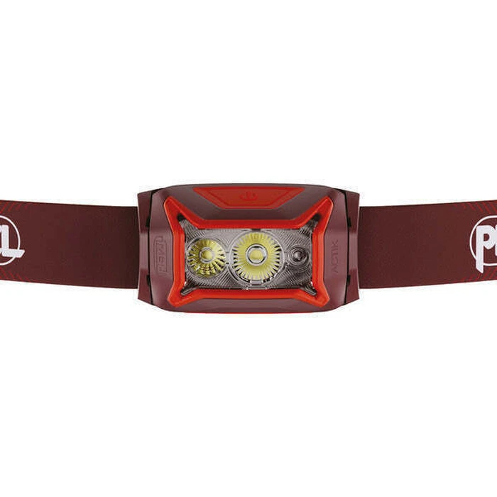 Petzl ACTIK CORE κεφαλής φακός (κόκκινο) με επαναφορτιζόμενη μπαταρία CORE 1250 mAh