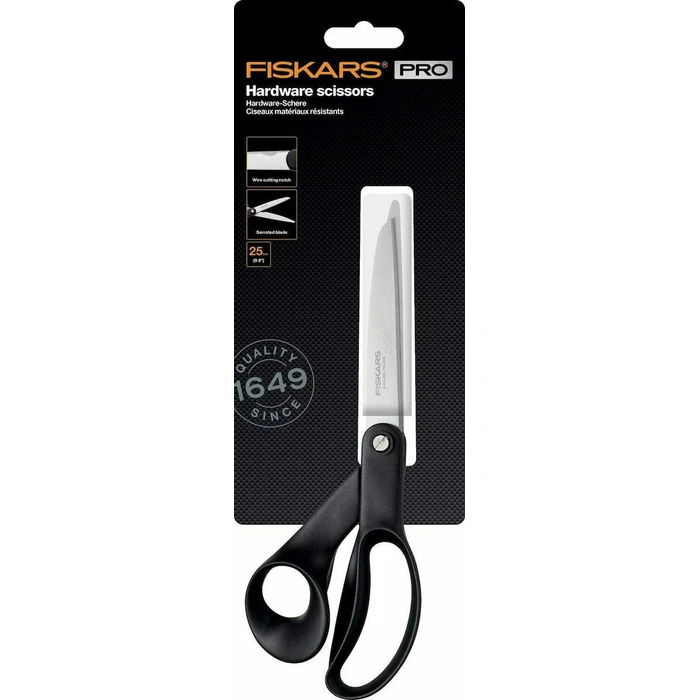 Fiskars Hardware Ψαλίδι με Ανοξείδωτη Λεπίδα Μαύρο 1020478 1τμχ