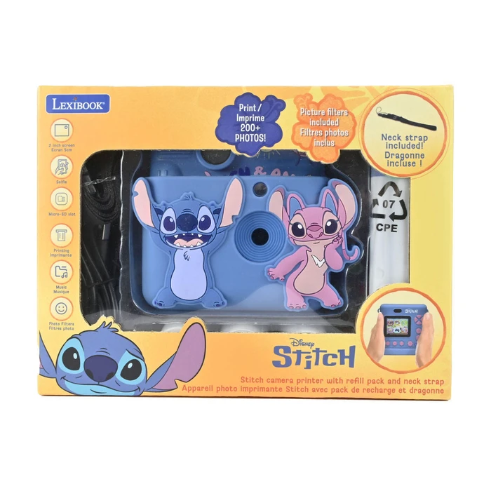 Lexibook Starcam Print Disney Stitch (DJ130DZ) - Ψηφιακή Κάμερα Άμεσης Εκτύπωσης