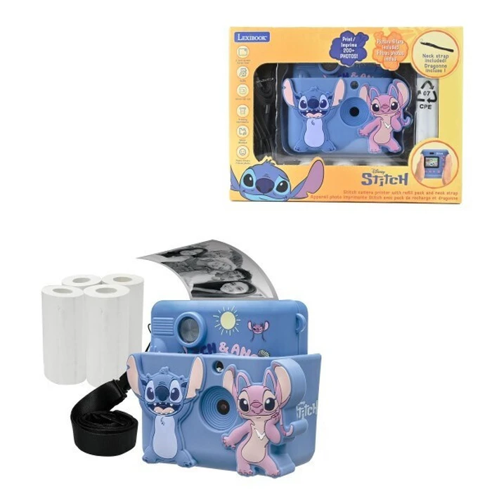 Lexibook Starcam Print Disney Stitch (DJ130DZ) - Ψηφιακή Κάμερα Άμεσης Εκτύπωσης