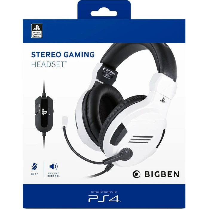 Gaming ακουστικά με μικρόφωνο Bigben Interactive V3.0 Over Ear 3.5mm - Λευκό