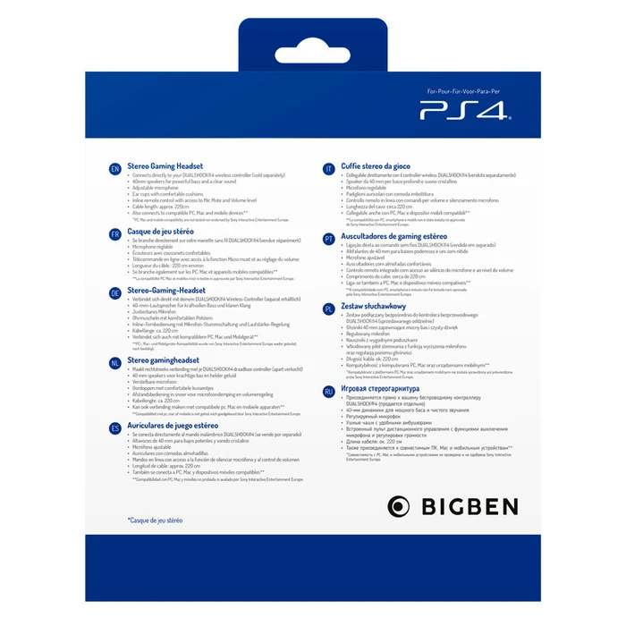 Gaming ακουστικά με μικρόφωνο Bigben Interactive V3.0 Over Ear 3.5mm - Λευκό