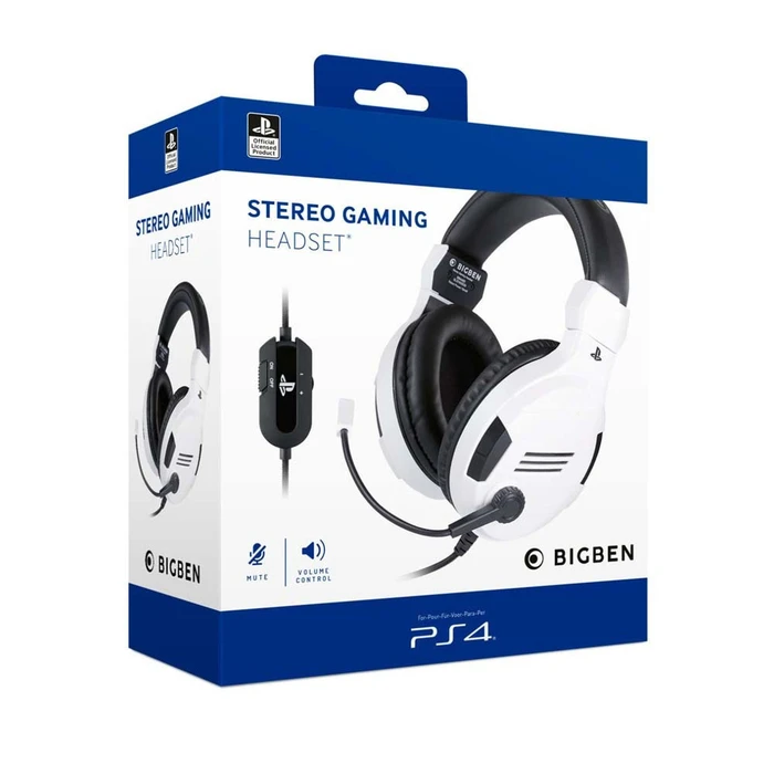 Gaming ακουστικά με μικρόφωνο Bigben Interactive V3.0 Over Ear 3.5mm - Λευκό