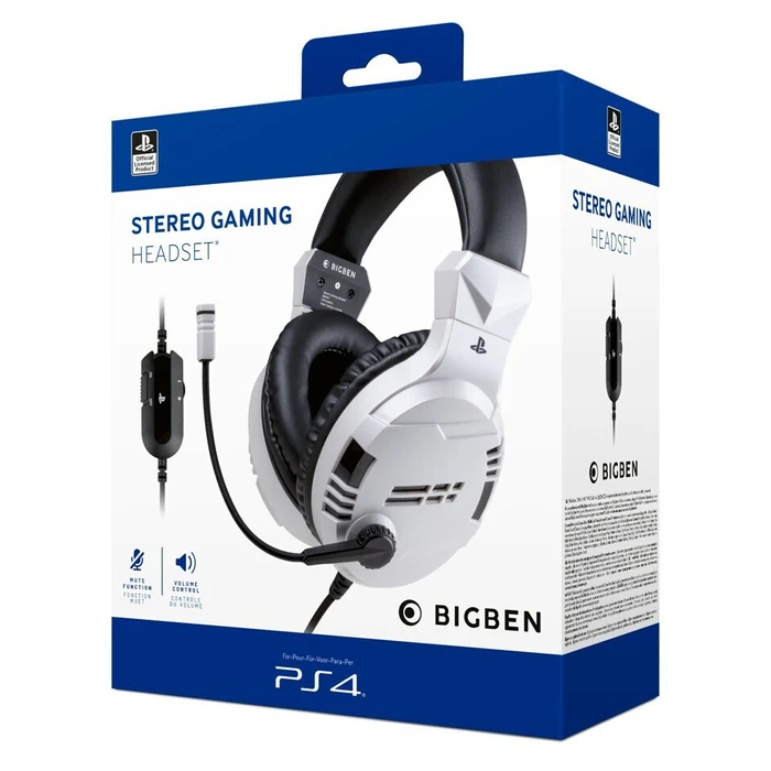 Gaming ακουστικά με μικρόφωνο Bigben Interactive V3.0 Over Ear 3.5mm - Λευκό