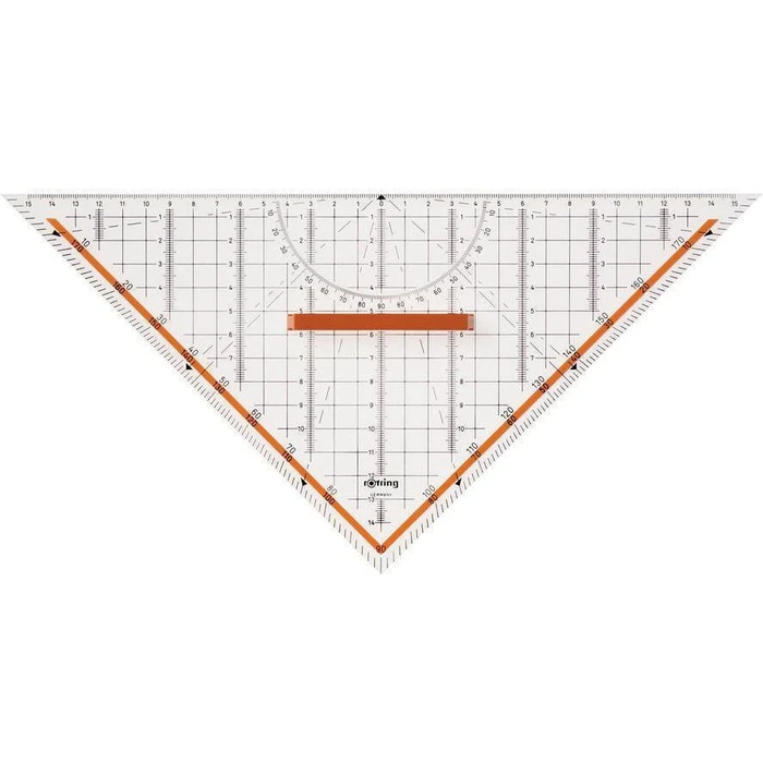 ROTRING TZ Drawing Triangle 32 cm (removable handle) - Set of 6