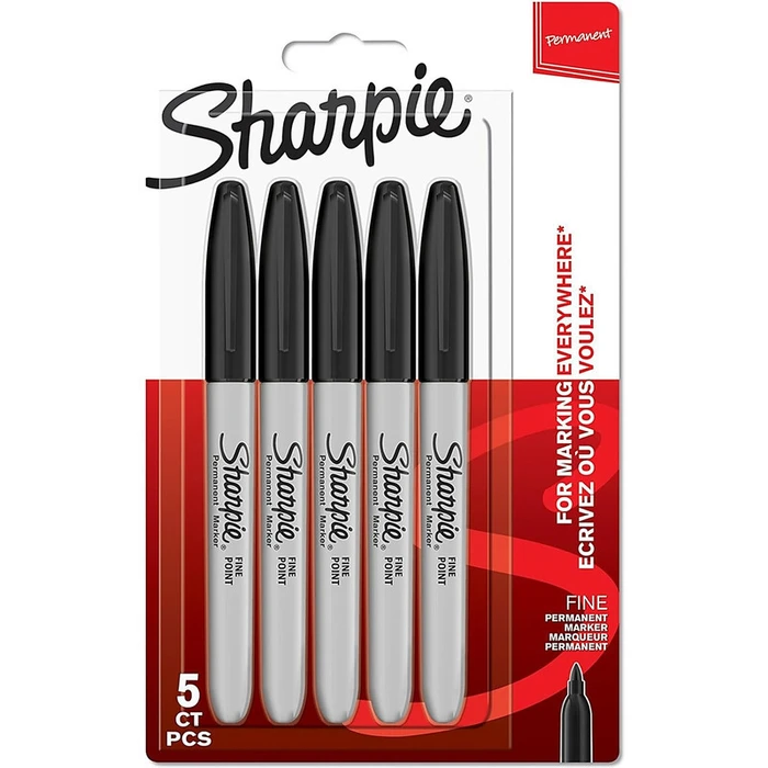 Sharpie Ανεξίτηλοι Μαρκαδόροι Black Σετ 5τμχ