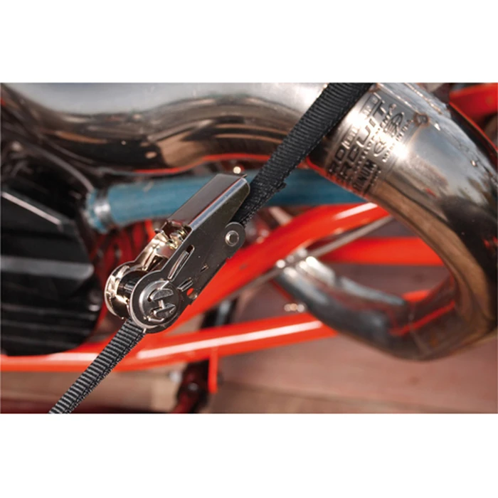 Master Lock Ιμάντας Αποσκευών Αυτοκινήτου 250x2.5cm με Καστάνια Μαύρο 322300112