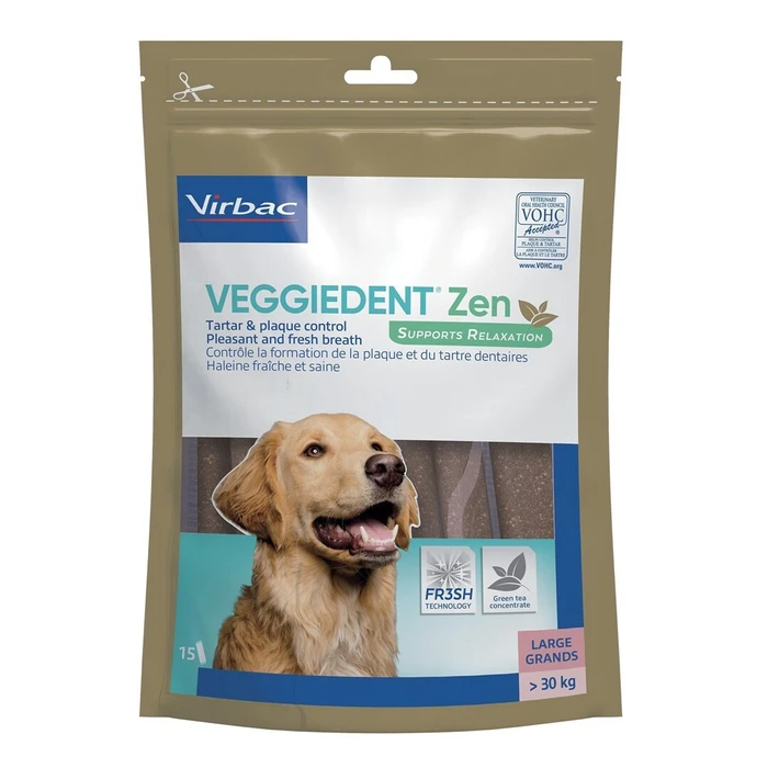 Virbac Veggiedent Dog Dental Treats (Chewable) 502.5 g - Large Breed, Oral Hygiene