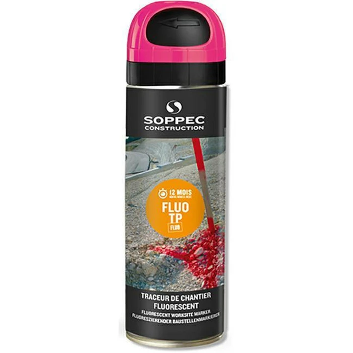 Nivel Σπρέι Βαφής Fluo TP Marking Υψηλής Θερμοκρασίας Ροζ 500ml
