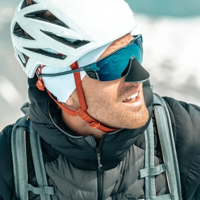 Julbo Ultimate Ανδρικά Γυαλιά Ηλίου με Navy Μπλε Κοκκάλινο Σκελετό και Μπλε Φακό J5473632