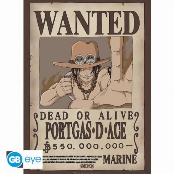 GB eye Poster Wanted 52 x 38 cm - Ace (One Piece) by Abysse